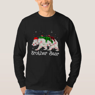 Brother Bear Two Cubs Red Green Kariert Christmas T-Shirt