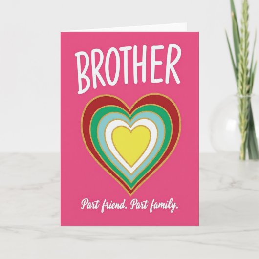 Brother Best Friend Family Card Karte (Vorderseite)