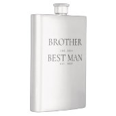 Brother Best Man Wedding Groomsman Custom Est Flachmann (Rechts)
