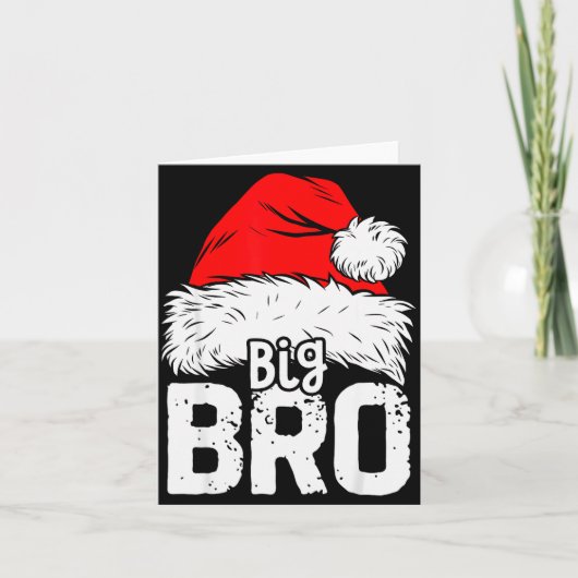 Brother Big Santa Christmas Family Matching Pyjama Karte (Vorderseite)