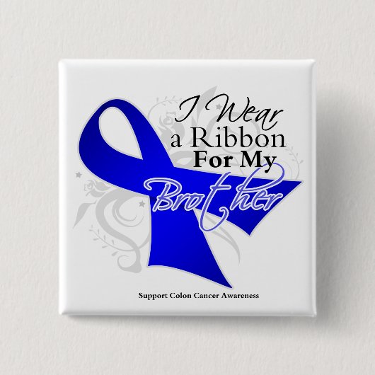 Brother Blue Ribbon - Colon Cancer Button (Vorderseite)