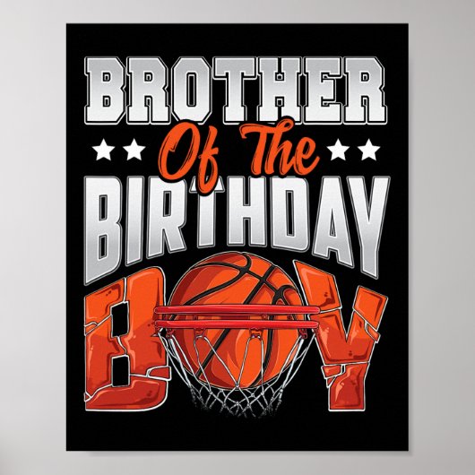 Brother Bysketbyll Birthday Boy Family Byller B-da Poster (Vorne)