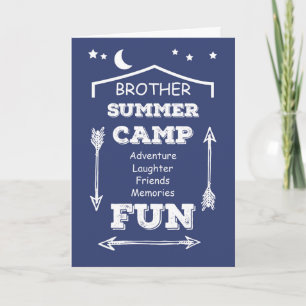 Brother Camp Fun Navy Blau, Denken Sie an Sie Karte