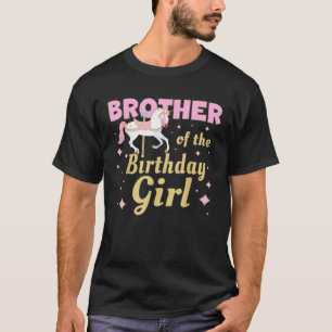 Brother Carousel Party 1 Erste GeburtstagsGirl-Fam T-Shirt