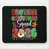 Brother Christmas Crew 2026 Leopard Funny Santa Fa Mousepad (Vorne)