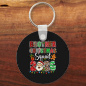 Brother Christmas Crew 2026 Leopard Funny Santa Fa Schlüsselanhänger (Vorderseite)