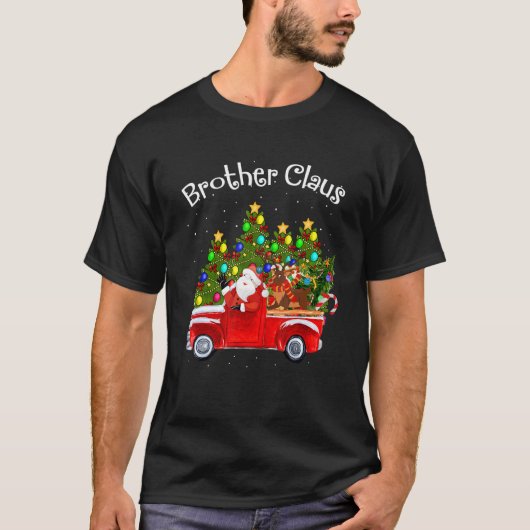 Brother Claus Riding Car Santa Lieferwagen Rentier T-Shirt (Vorderseite)