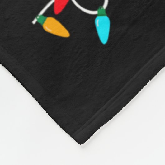 Brother Claus Xmas Lights Christmas Pajama Matchin Fleecedecke (Ecke)