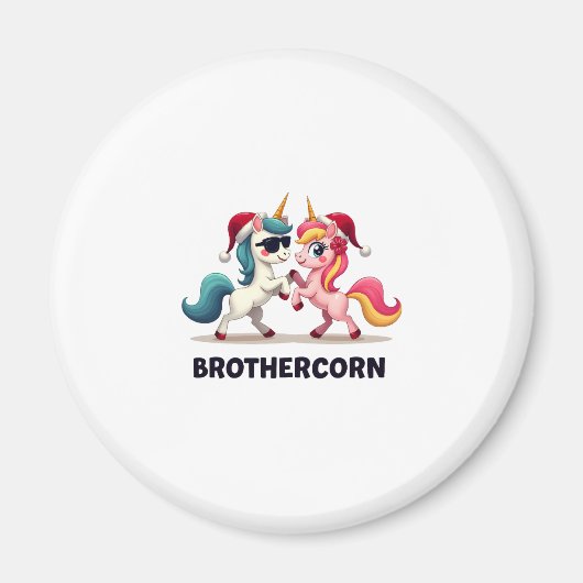 Brother-corn Unicorn Matching Family Pajama Christ Magnet (Vorne)