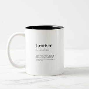 Brother Definition bedeutet Wörterbuchkundedekor Zweifarbige Tasse