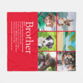 Brother Definition Cool Fun Foto Collage Red Fleecedecke (Vorderseite (Horizontal))