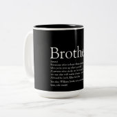 Brother Definition Moderner Spaß Zweifarbige Tasse (Vorderseite Links)