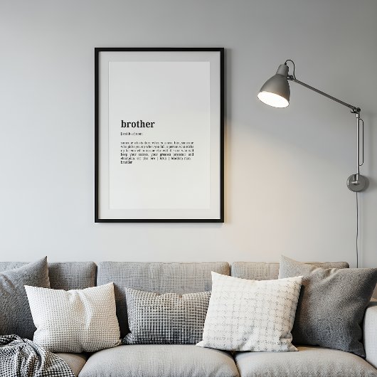 Brother Definition Poster – Gift for Brother