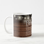 Brother Definition Rustikale Holzzeichenbeleuchtun Kaffeetasse (Links)