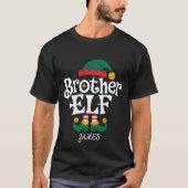 Brother Elf Funny Elf Matching Weihnachtsgeschenk T-Shirt (Vorderseite)