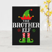 Brother Elf Funny Matching Family Group Christmas Karte (Gelbe Blume)