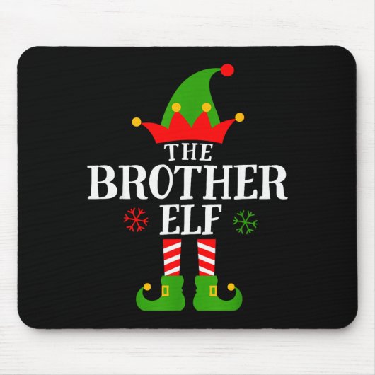 Brother Elf Funny Matching Family Group Christmas  Mousepad (Vorne)