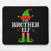Brother Elf Funny Matching Family Group Christmas Mousepad (Vorne)