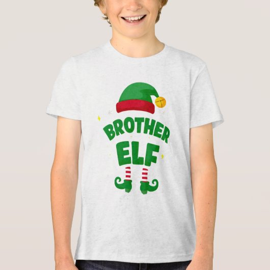 Brother Elf Holiday Family Matching Set Tri-Blend Shirt (Vorderseite)