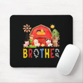 Brother Farm Cow Birthday Boy Matching Family Matc Mousepad (Mit Mouse)