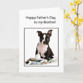 Brother Father's Day Funny Dog Newspaper Karte (Gelbe Blume)
