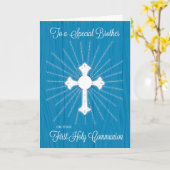 Brother First Communitycross und Rays on Blue Karte (Gelbe Blume)