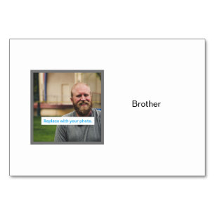 Brother Foto auf Personalisierten Flashkarten der Tischnummer