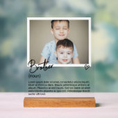Brother Foto und Personalisiertes Substantiv Besch Acrylschild (Neutral)