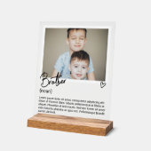 Brother Foto und Personalisiertes Substantiv Besch Acrylschild (Winkel)