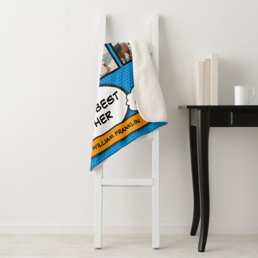 Brother Fun Cooles Comic Blue Modern Foto Collage Sherpadecke (Beispiel)