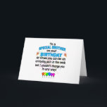 Brother Funny Birthday Card Karte<br><div class="desc">This funny card is perfect to wish your Brother A Happy Birthday, and to tell him thanks for being so special ( and occasionally annoying lol). It has a funny rhyming poem on it which reads - To a Special Brother on your Birthday. At times you can be an annoying...</div>