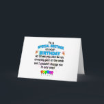 Brother Funny Birthday Card Karte<br><div class="desc">This funny card is perfect to wish your Brother A Happy Birthday, and to tell him thanks for being so special ( and occasionally annoying lol). It has a funny rhyming poem on it which reads - To a Special Brother on your Birthday. At times you can be an annoying...</div>