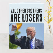 BROTHER FUNNY DONALD TRUMP GEBURTSTAG GROSSE KARTE (Gelbe Blume)