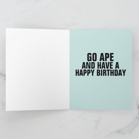 BROTHER FUNNY MONKEY BIRTHDAY ÜBERSICHTE KARTE (Innenseite)