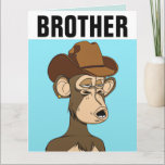 BROTHER FUNNY MONKEY BIRTHDAY ÜBERSICHTE KARTE<br><div class="desc">BROTHER MONKEY HAPPY BIRTHDAY CARD</div>