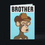 BROTHER FUNNY MONKEY GEBURTSTAGSKARTEN KARTE<br><div class="desc">BROTHER MONKEY HAPPY BIRTHDAY CARD</div>