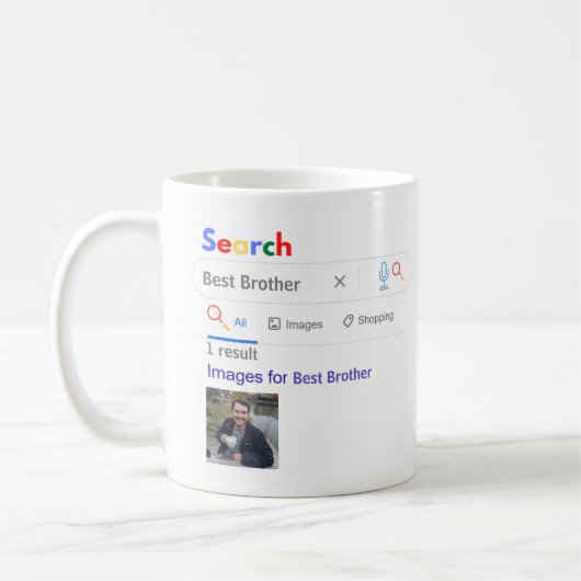 BROTHER GIft FUNNY World's BEST SUARCH Motor Kaffeetasse (Links)