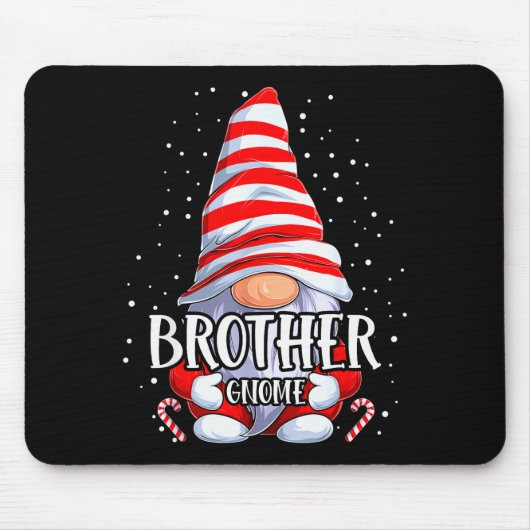 Brother Gnome Christmas Pajamas Matching Family Gr Mousepad (Vorne)