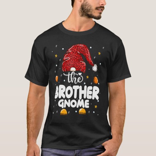 Brother Gnome Leopard Family Matching Christmas Pa T-Shirt (Vorderseite)