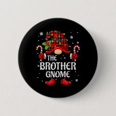 Brother Gnome Matching Christmas Pjs For Family Button (Vorderseite)