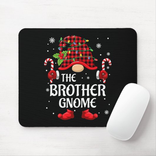 Brother Gnome Matching Christmas Pjs For Family Mousepad (Mit Mouse)