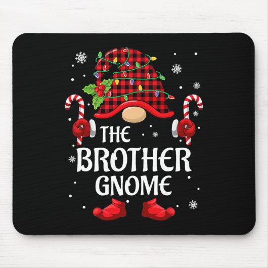 Brother Gnome Matching Christmas Pjs For Family Mousepad (Vorne)