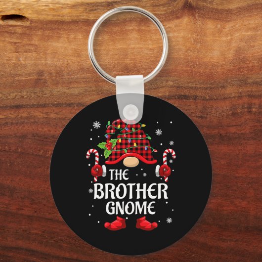 Brother Gnome Matching Christmas Pjs For Family Schlüsselanhänger (Vorderseite)