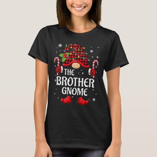 Brother Gnome Matching Christmas Pjs For Family T-Shirt (Vorderseite)