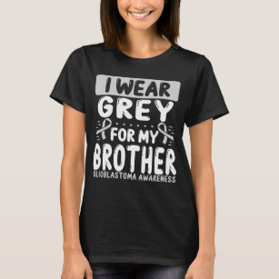 Brother Gray Ribbon Twin Glioblastoma Bewusstsein T-Shirt