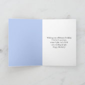 Brother Happy February Birthday Cedar Waxwing Cake Karte (Innenseite)