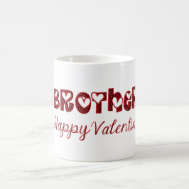 Brother Happy Valentine Niedlich Cupid Typografie Kaffeetasse