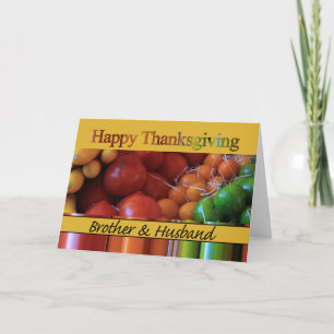 Brother & Husband Erntedank Card Feiertagskarte
