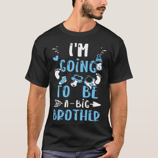 Brother I m Going To Be A Big Brother Baby Boy T-Shirt (Vorderseite)