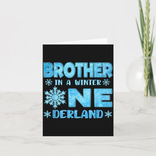Brother In A Winter Onederland Bday Girl Sweet Sno Karte (Vorderseite)